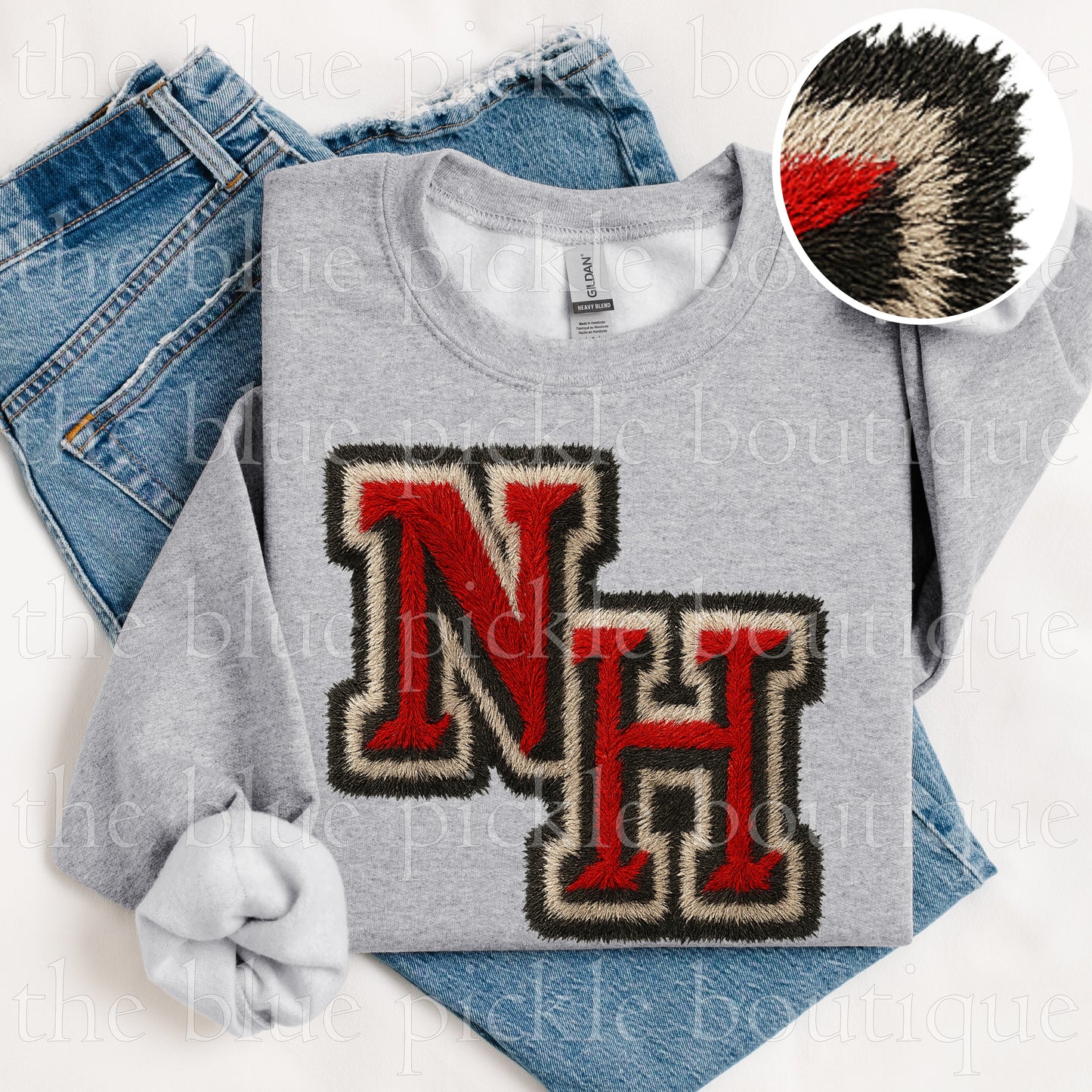 School Logo Faux (fake) Yarn design