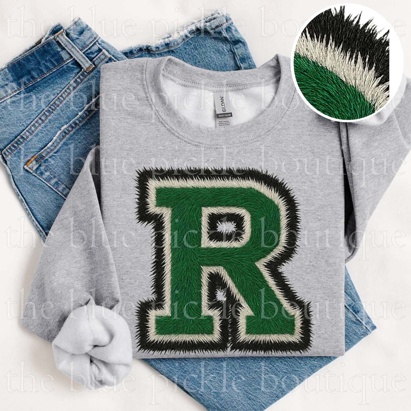 School Logo Faux (fake) Yarn design