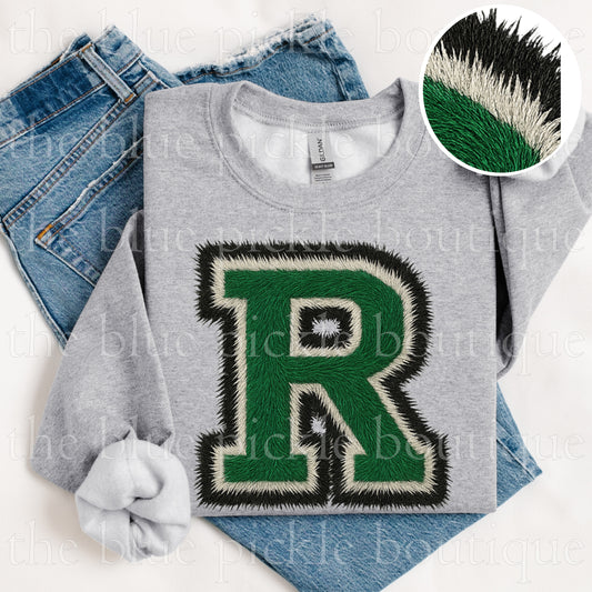 School Logo Faux (fake) Yarn design