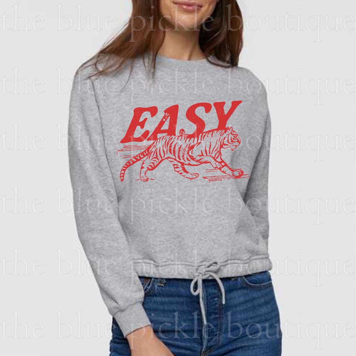 Easy Tiger Boxy Sweatshirt with drawcord detail