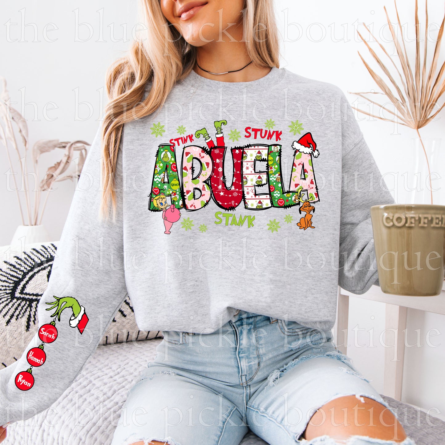 Green Santa Grandmother / Mother / Aunt shirt