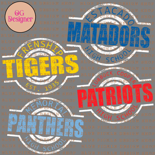 CUSTOM School/Mascot Target Design - DIGITAL DESIGN