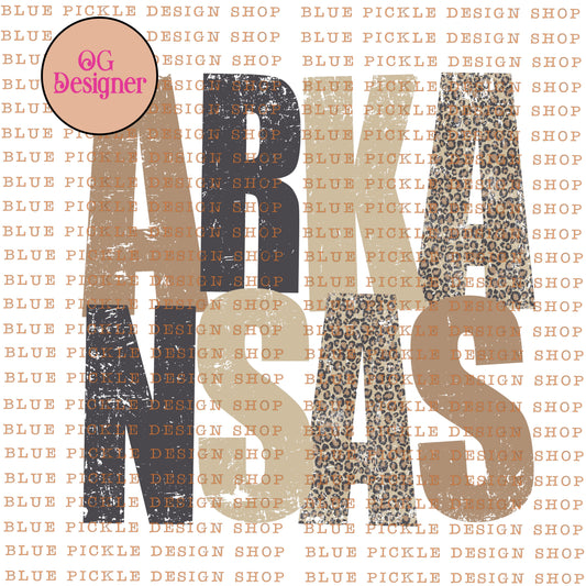 Arkansas Distressed Leopard Neutrals - DIGITAL DESIGN