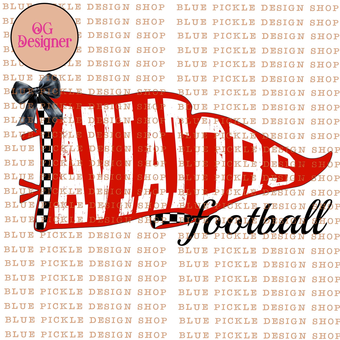Aviators Pennant Flag - Red - DIGITAL DESIGN- INSTANT DOWNLOAD