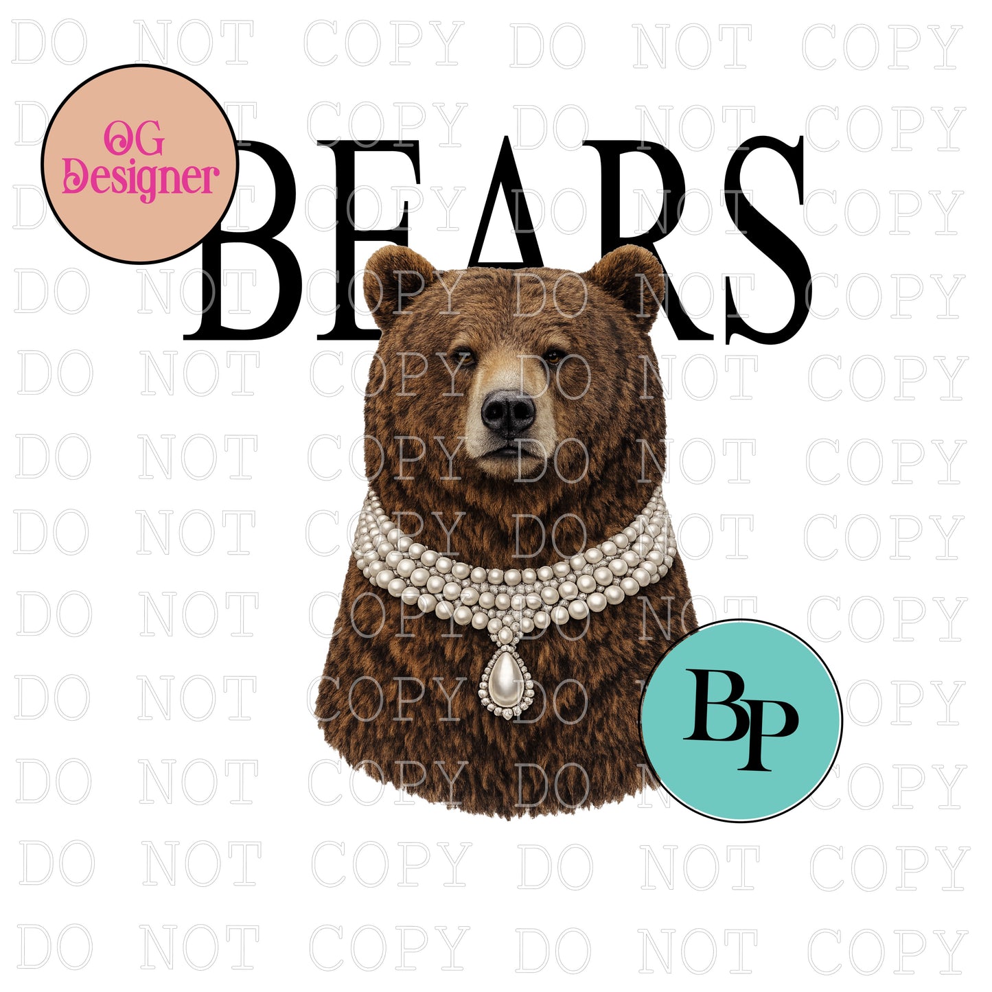 CUSTOM Mascot in Pearls & Magazine Design - DIGITAL DESIGN