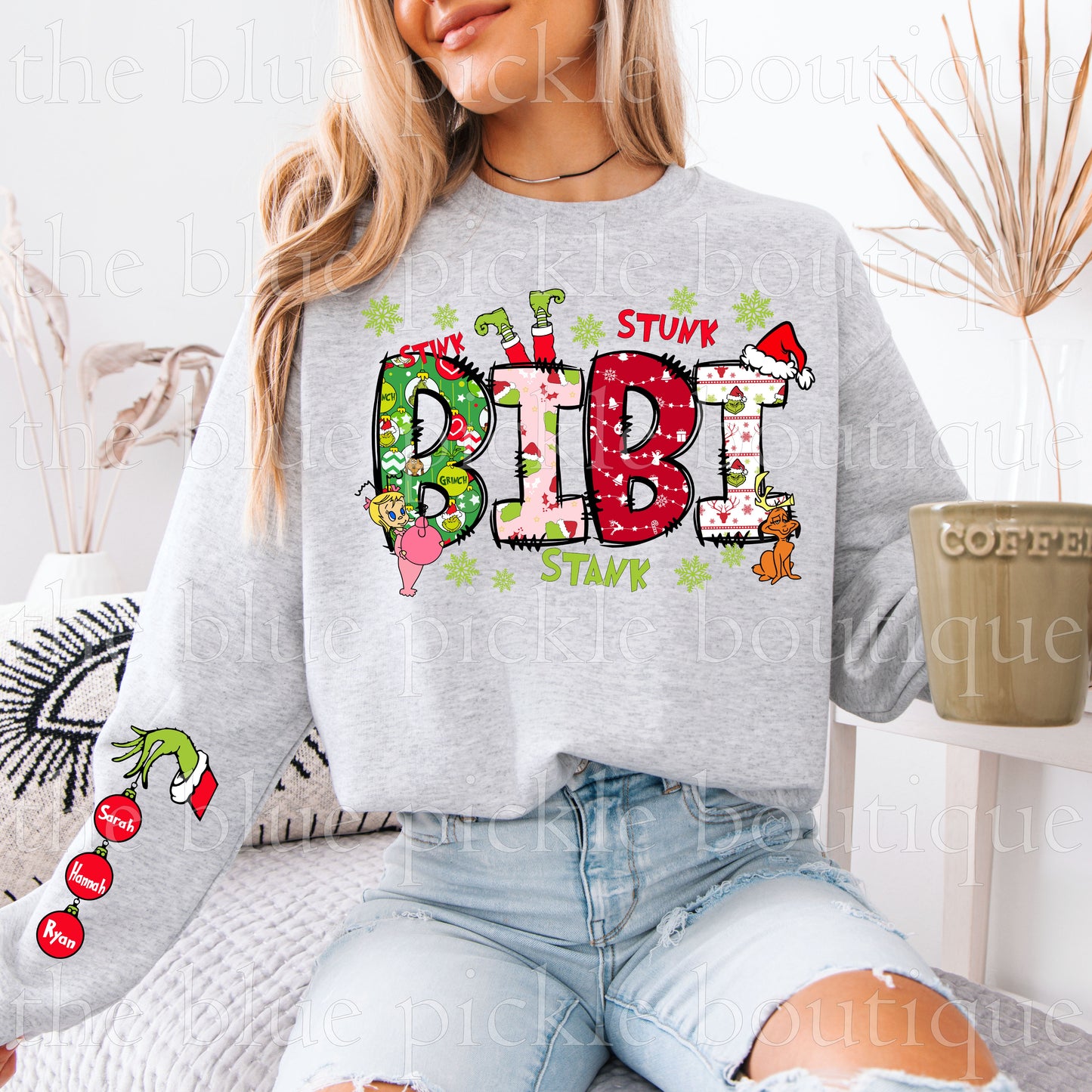 Green Santa Grandmother / Mother / Aunt shirt