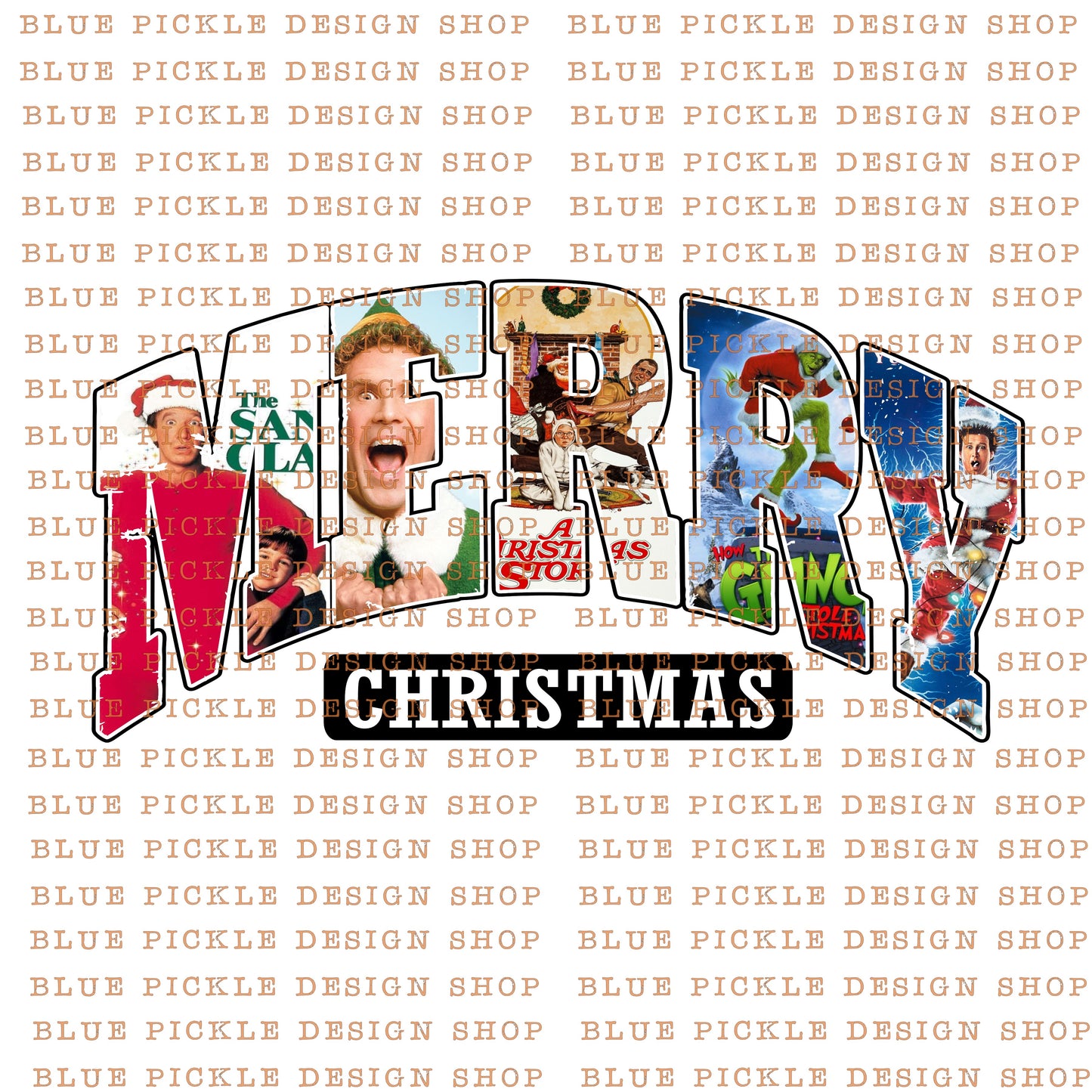 Merry Christmas Movies - DIGITAL DESIGN- INSTANT DOWNLOAD