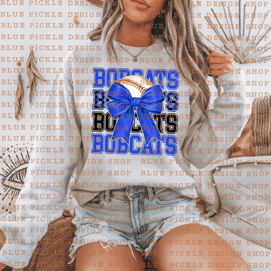 Custom Sports Ball - Mascot Bow/Checkered Tee
