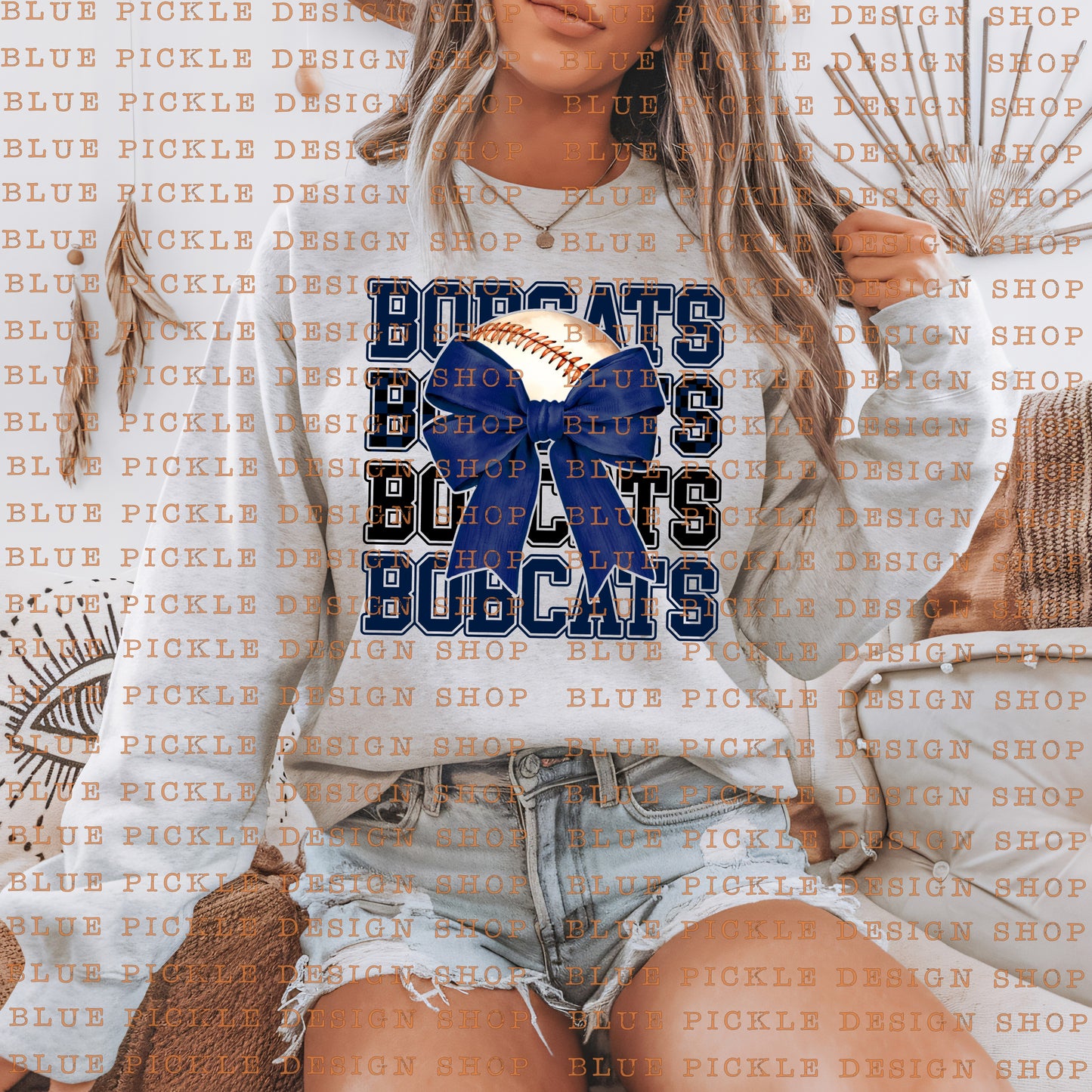 CUSTOM HALF BASEBALL BOW MASCOT - DIGITAL DESIGN