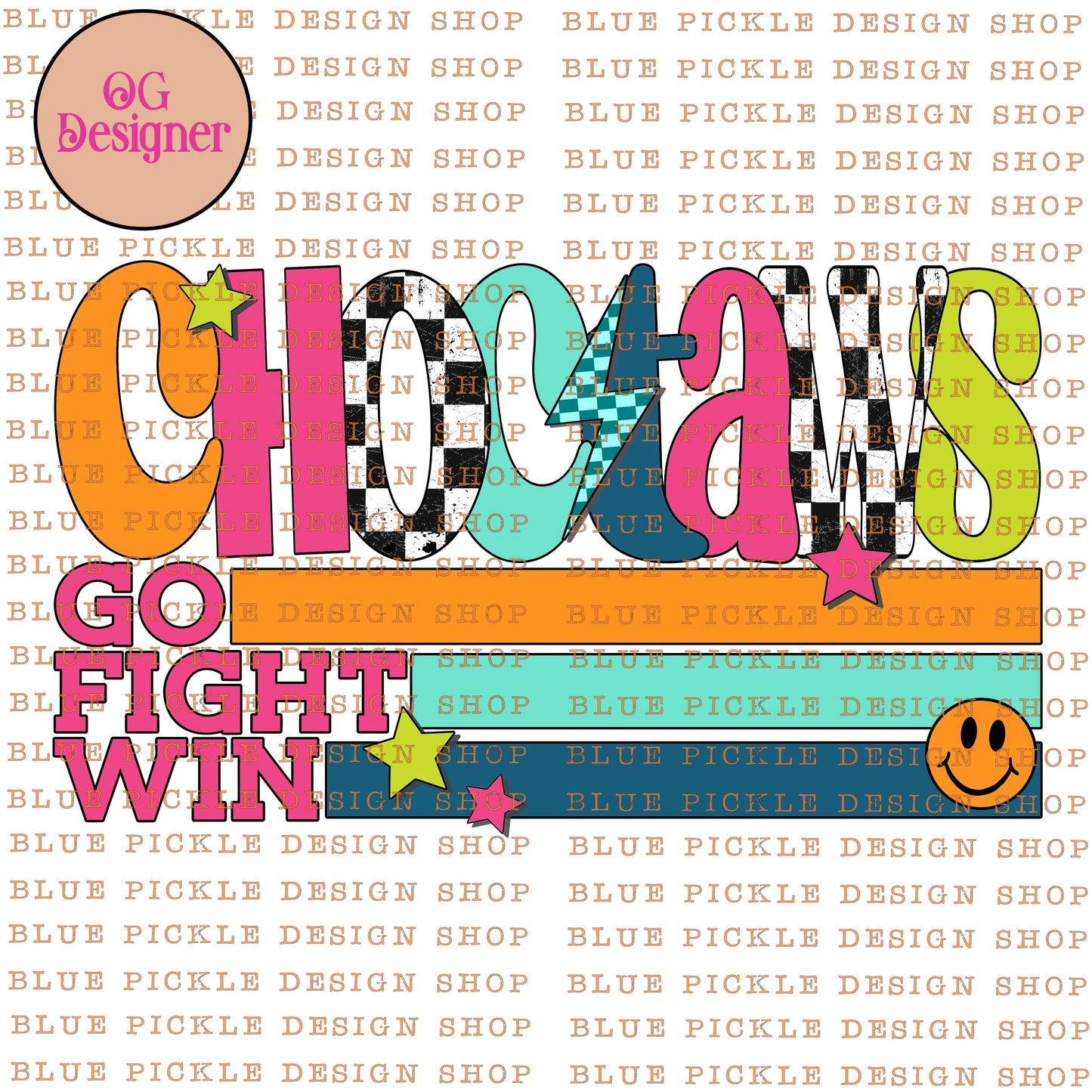 Choctaws Sherbet Design  - DIGITAL DESIGN- INSTANT DOWNLOAD