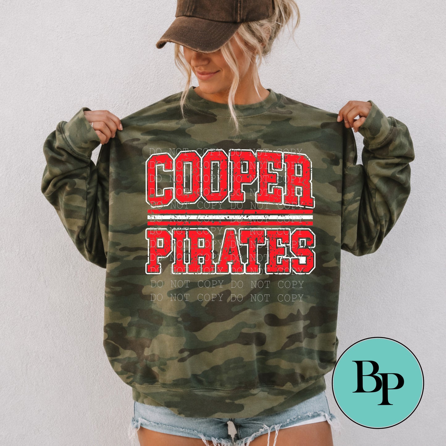 College Style School/Mascot Camo Sweatshirt
