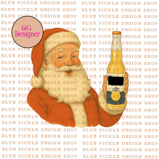 Beer Drinking Santa (corona) -  DIGITAL DESIGN- INSTANT DOWNLOAD