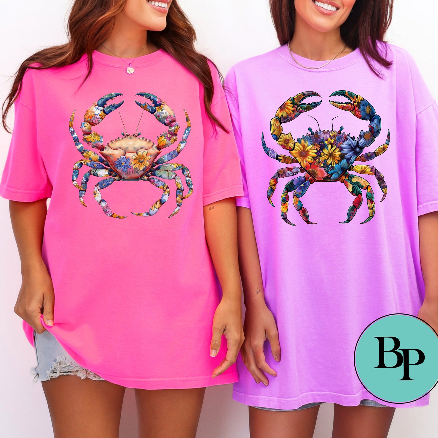 Floral Crab Tees