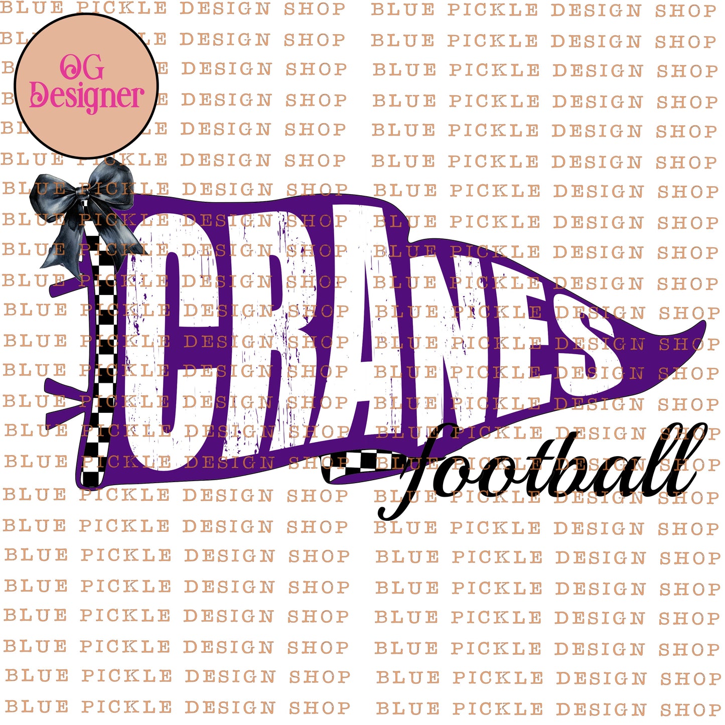 CUSTOM Pennant Mascot - DIGITAL DESIGN