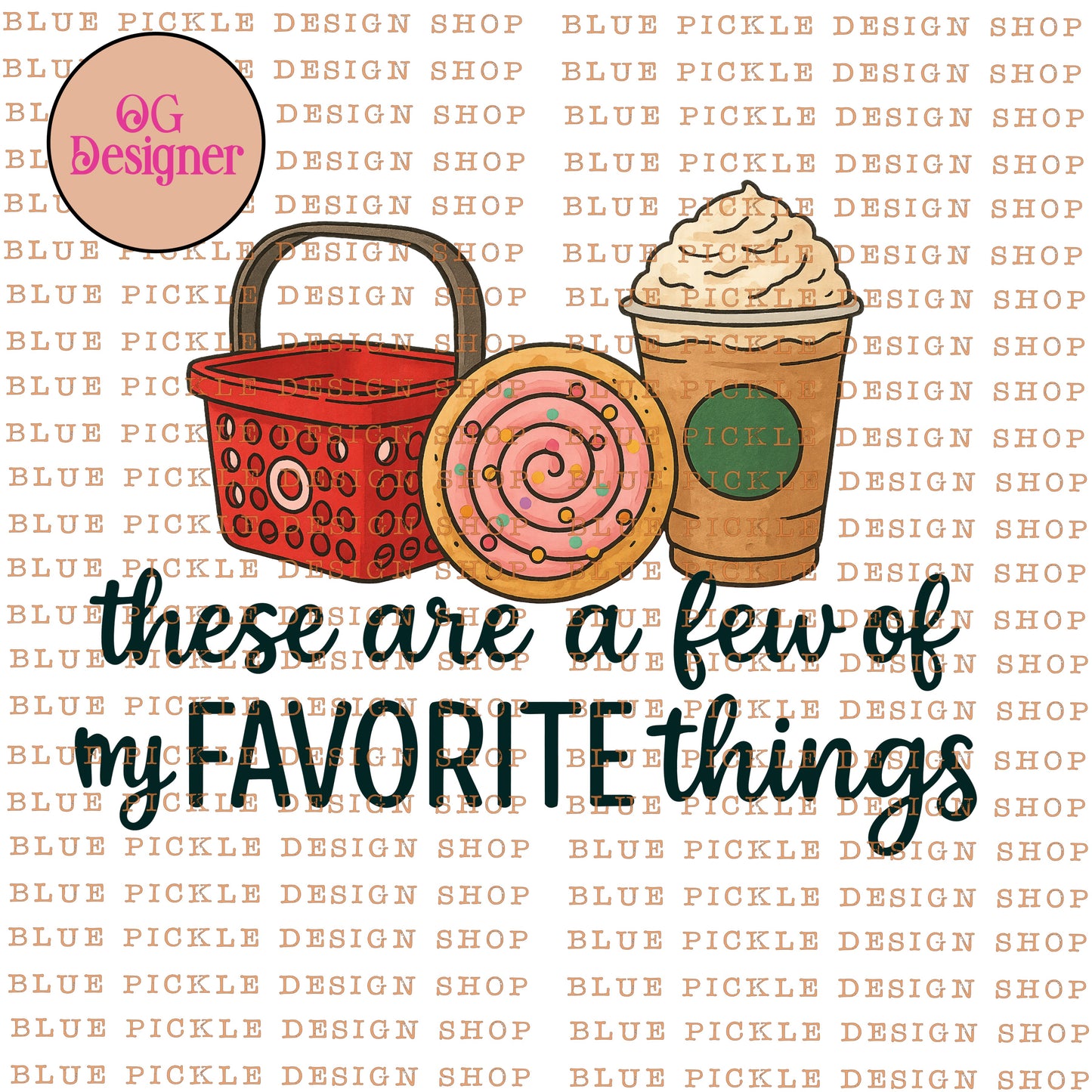 These are a few of my favorite things (sweet treats edition)  -  DIGITAL DESIGN- INSTANT DOWNLOAD