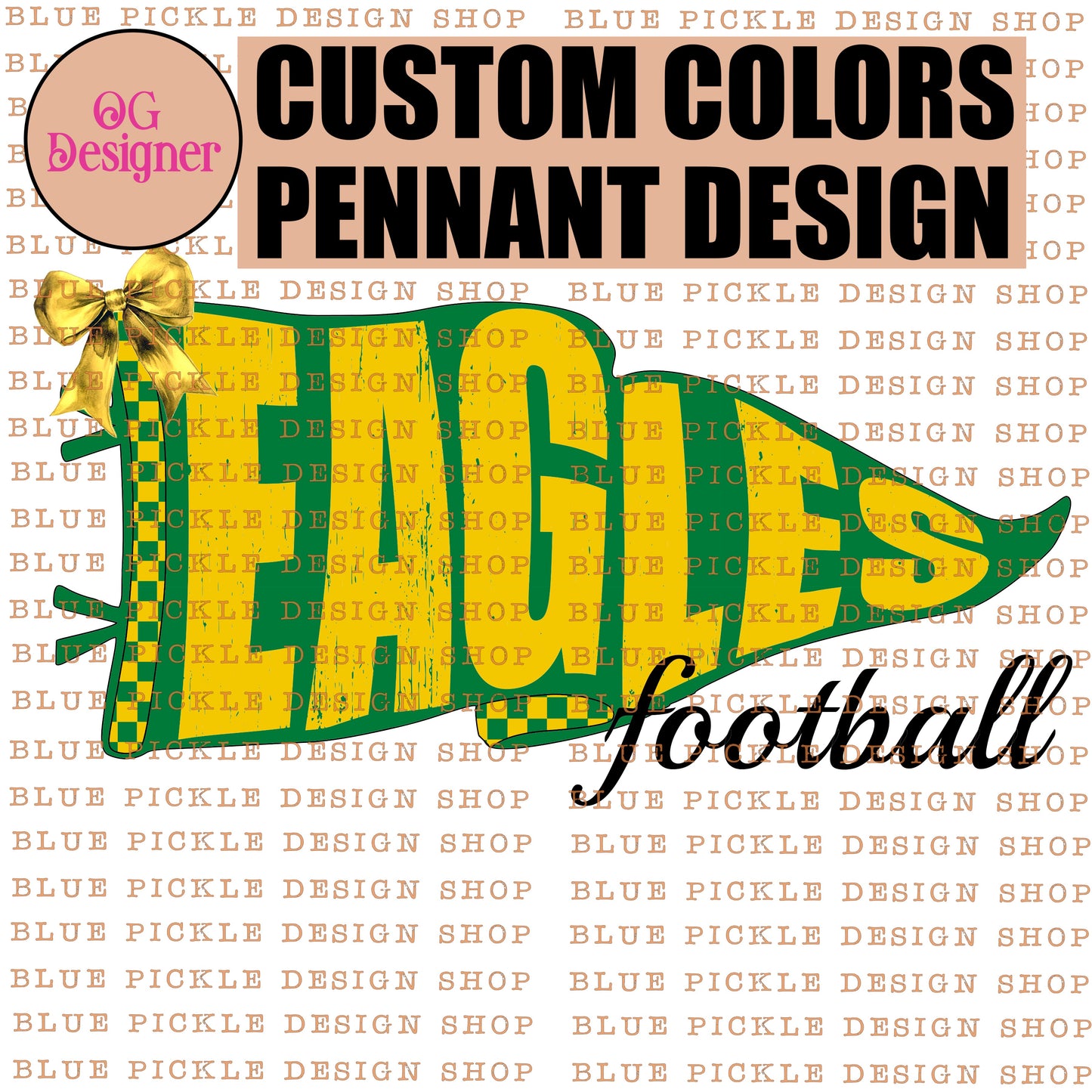 CUSTOM COLORS Pennant Mascot - DIGITAL DESIGN