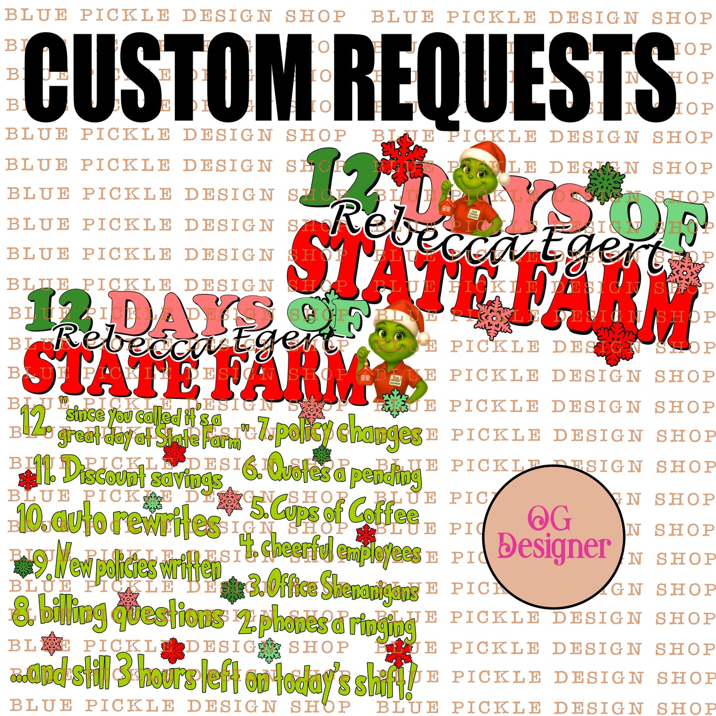 12 Days Of CUSTOM DESIGN Requests - DIGITAL DESIGN