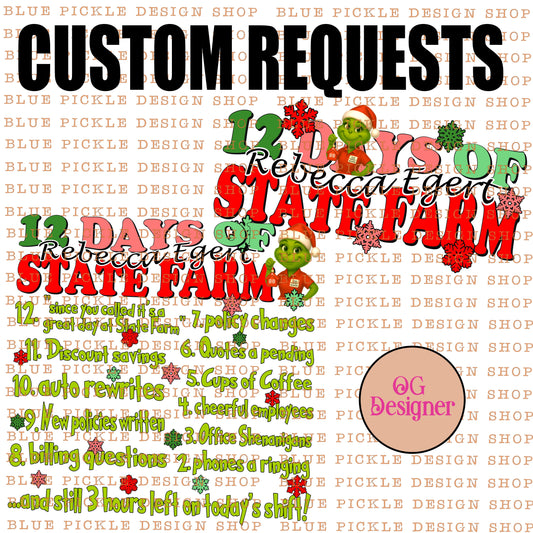 12 Days Of CUSTOM DESIGN Requests - DIGITAL DESIGN