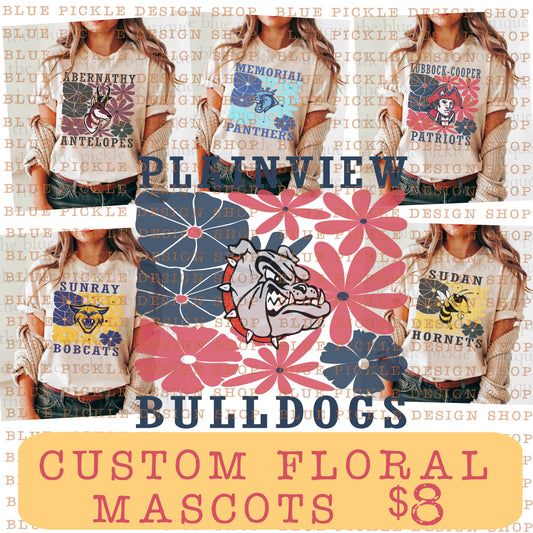CUSTOM Floral Mascot - DIGITAL DESIGN