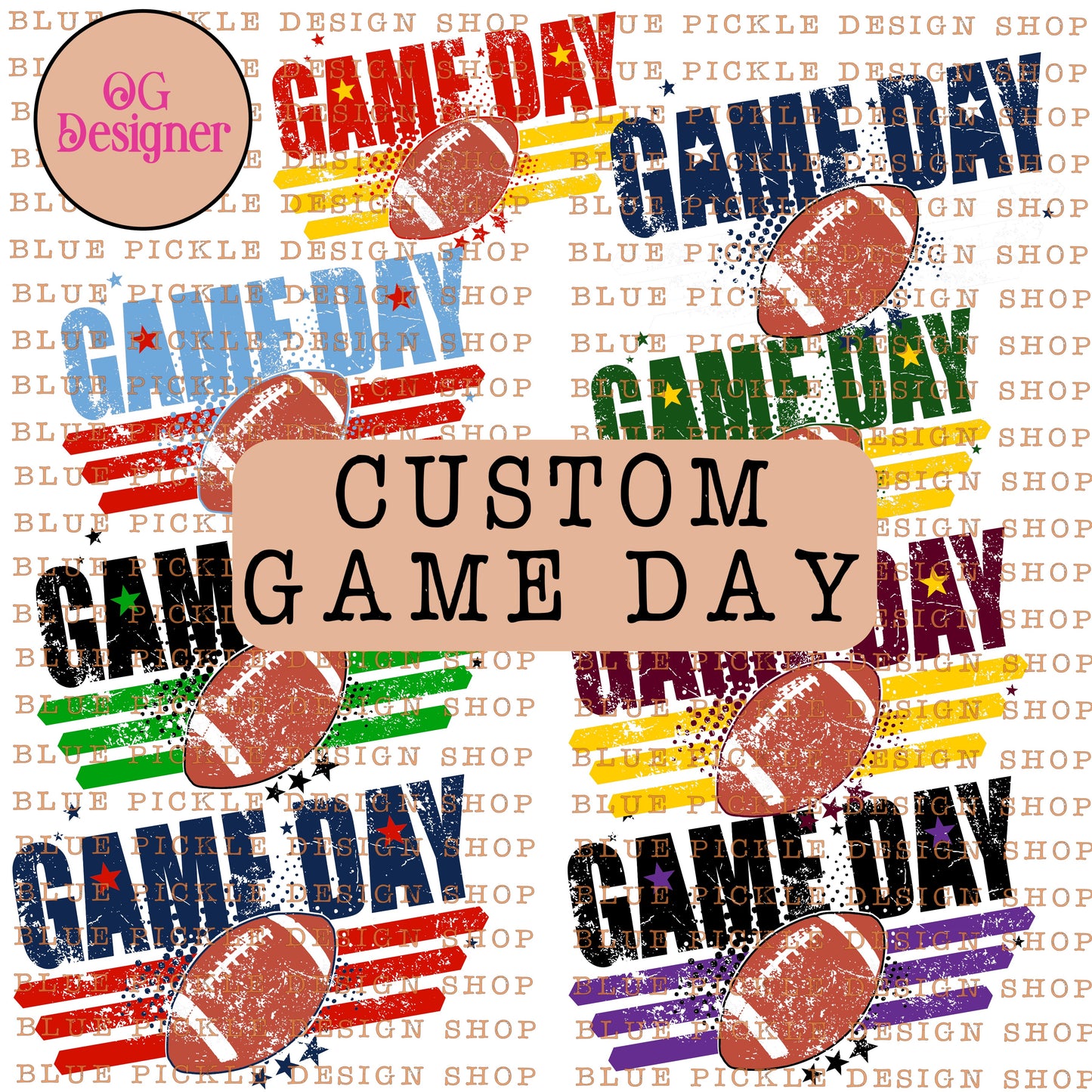 CUSTOM Game Day - DIGITAL DESIGN - INSTANT DOWNLOAD