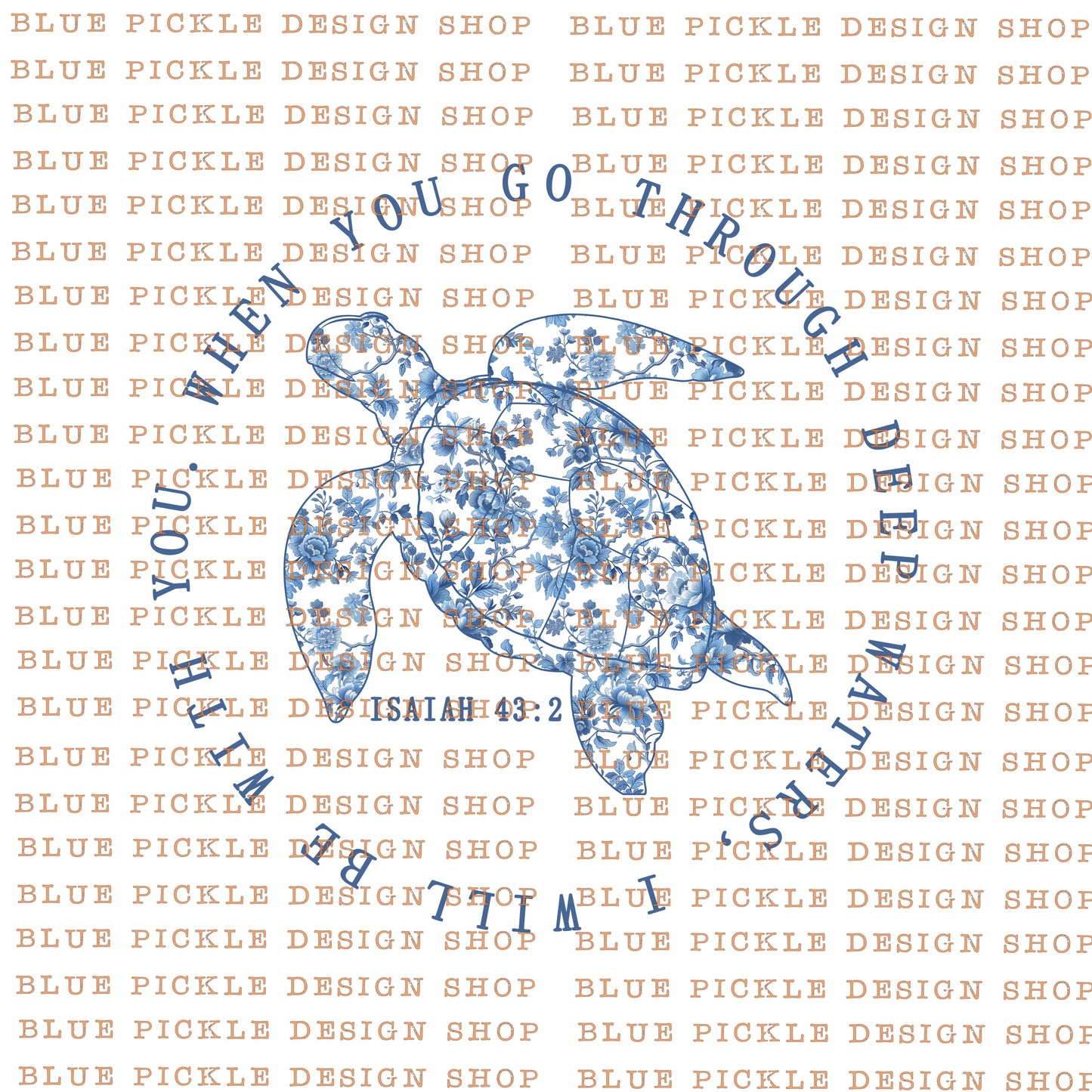 When you go through deep waters I will be with you - DIGITAL DESIGN