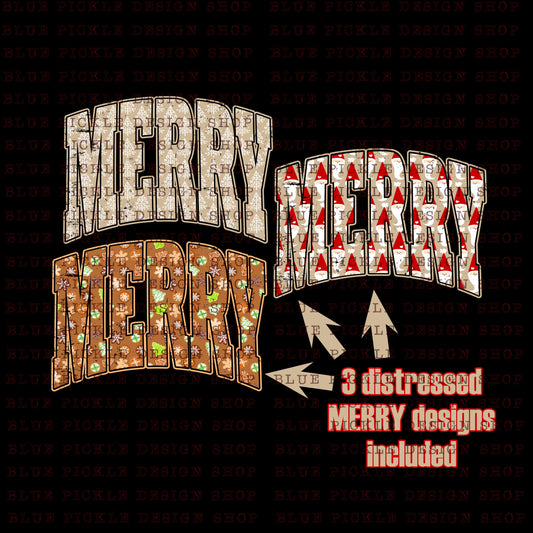 Merry Multiple Patters - DIGITAL DESIGN- INSTANT DOWNLOAD