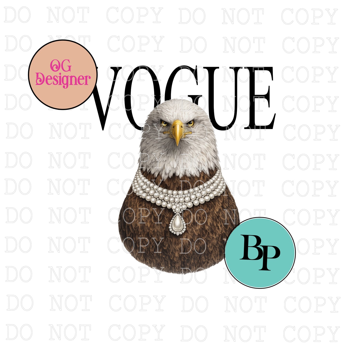 CUSTOM Mascot in Pearls & Magazine Design - DIGITAL DESIGN