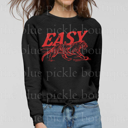 Easy Tiger Boxy Sweatshirt with drawcord detail