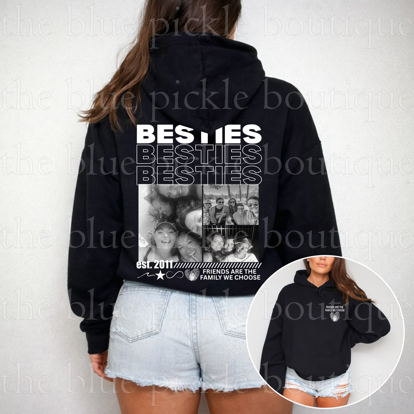 CUSTOM Besties Hoodie (or sweatshirt)