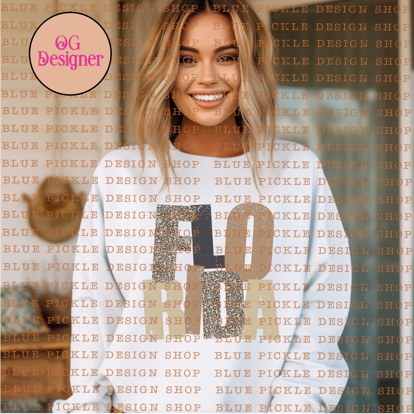 Florida Distressed Leopard Neutrals - DIGITAL DESIGN