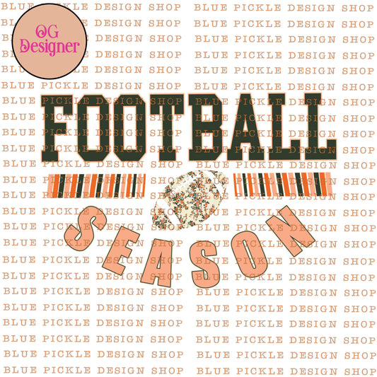 Football Season Floral - DIGITAL DESIGN- INSTANT DOWNLOAD