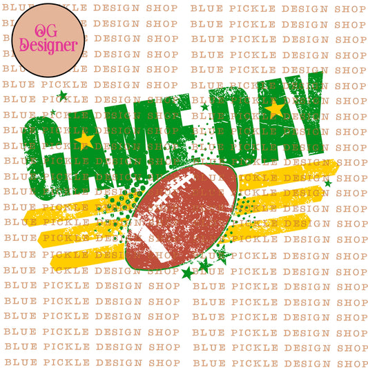Game Day ~ Green & Gold - DIGITAL DESIGN - INSTANT DOWNLOAD