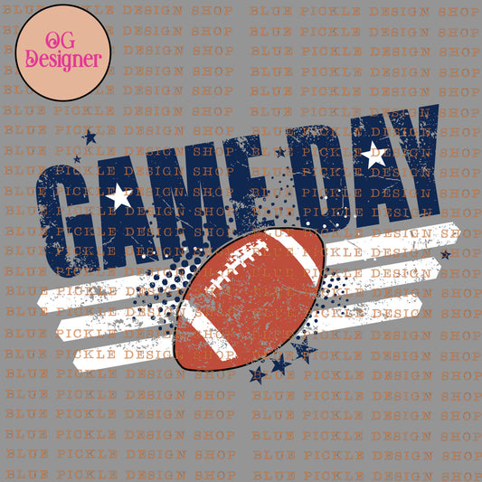 Game Day ~ Navy & White - DIGITAL DESIGN - INSTANT DOWNLOAD