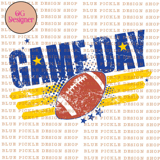 Game Day ~ Royal & Gold - DIGITAL DESIGN - INSTANT DOWNLOAD