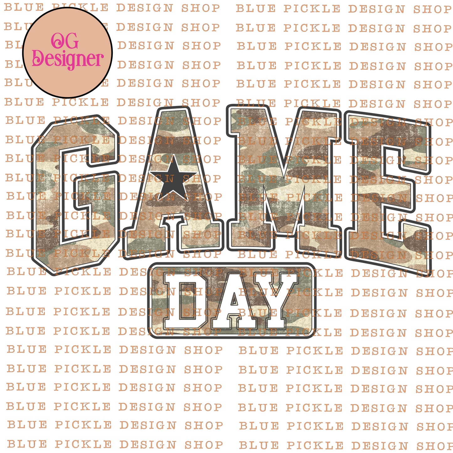 Game Day Camo  -  DIGITAL DESIGN- INSTANT DOWNLOAD