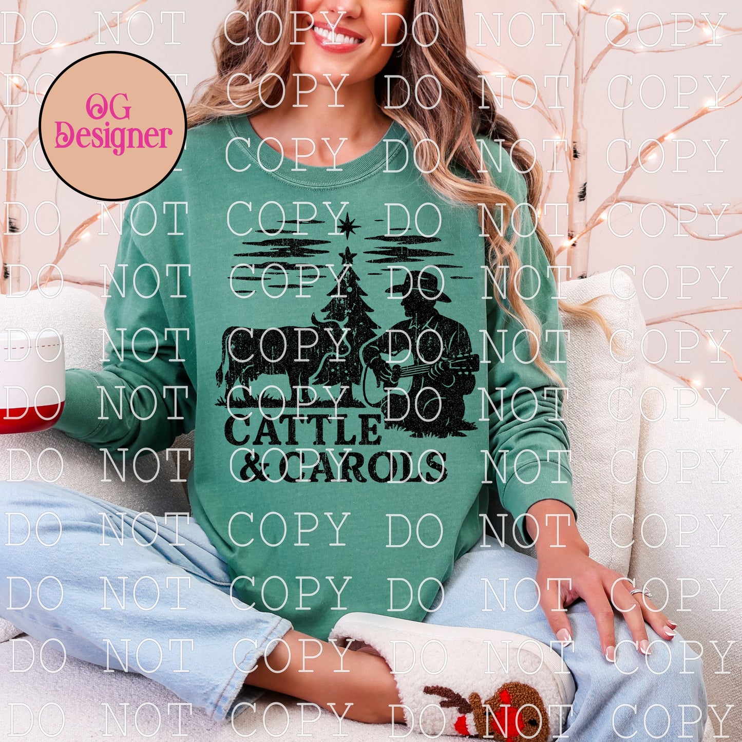 Cattle & Carols -  DIGITAL DESIGN- INSTANT DOWNLOAD