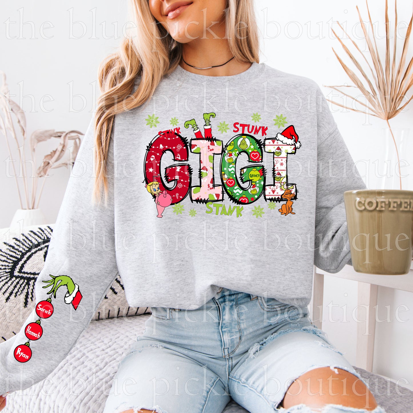 Green Santa Grandmother / Mother / Aunt shirt