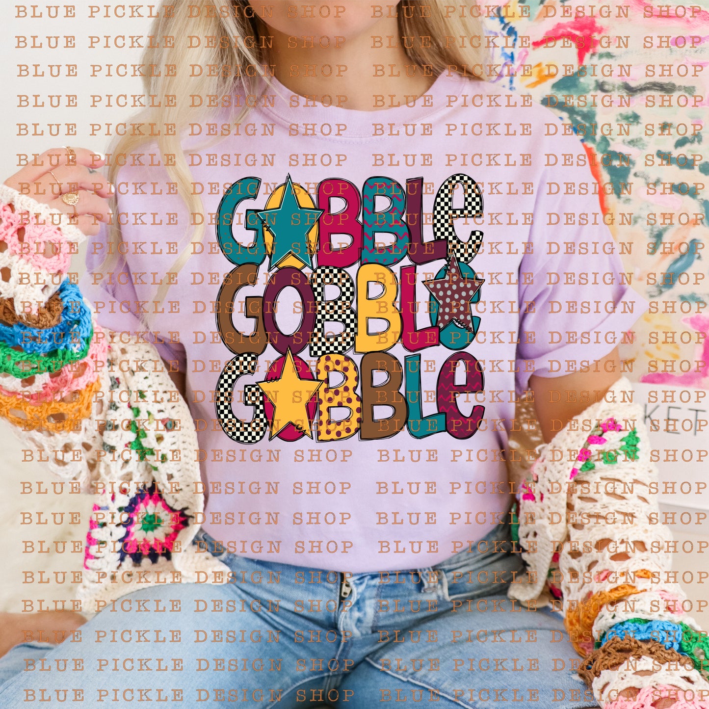 Gobble Stars - DIGITAL DESIGN- INSTANT DOWNLOAD