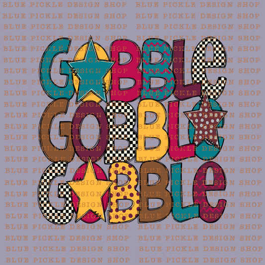 Gobble Stars - DIGITAL DESIGN- INSTANT DOWNLOAD