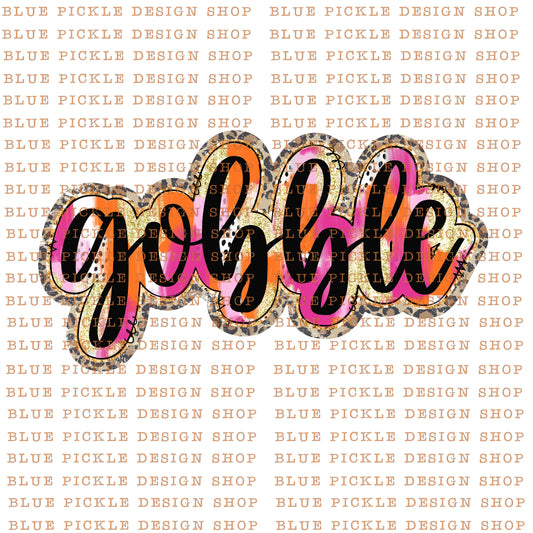 Gobble Leopard - DIGITAL DESIGN- INSTANT DOWNLOAD