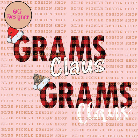 Grams Claus - DIGITAL DESIGN- INSTANT DOWNLOAD
