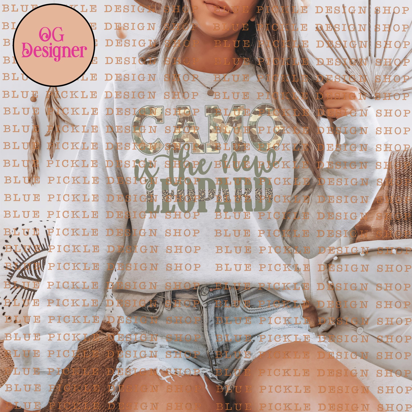 Camo is the new Leopard - DIGITAL DESIGN- INSTANT DOWNLOAD
