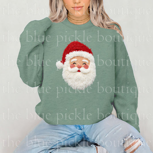Smiling Santa - faux *FAKE* realistic yarn look