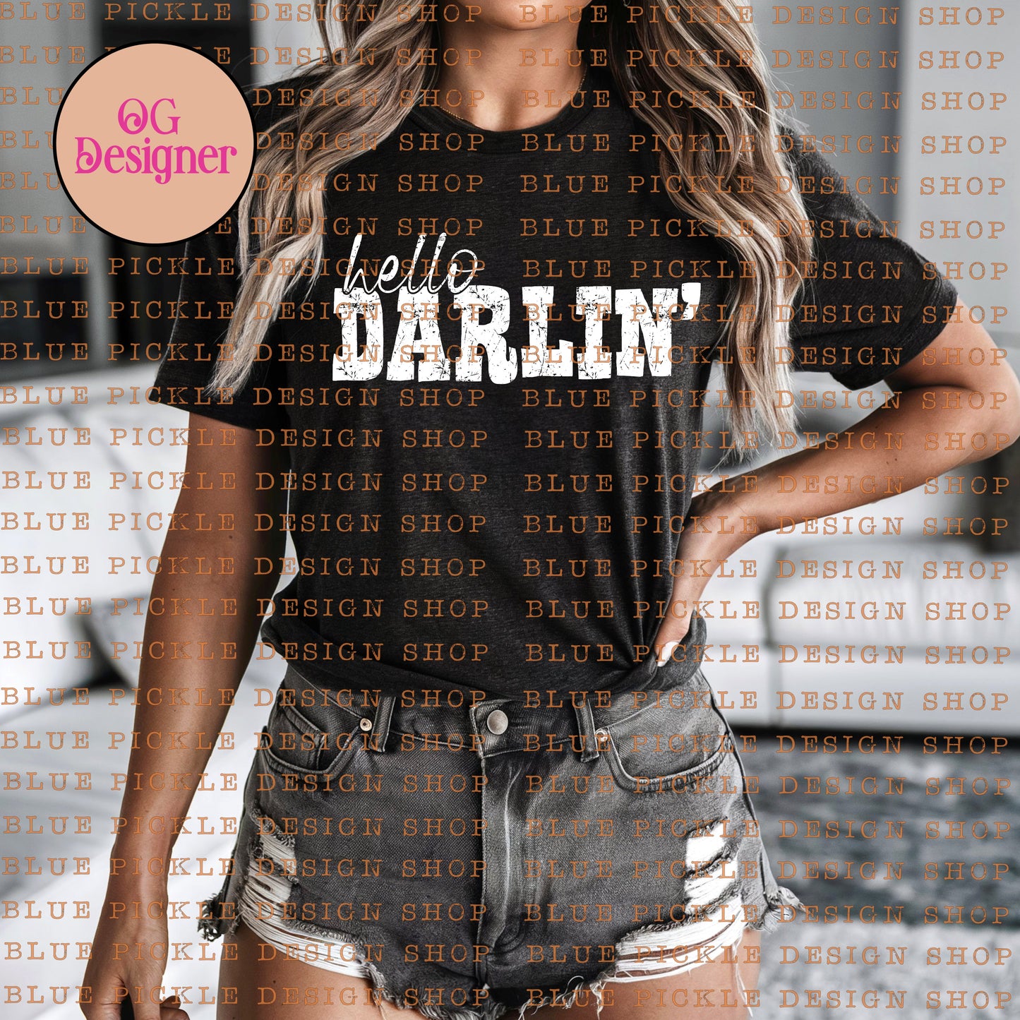 Hello Darlin' - DIGITAL DESIGN- INSTANT DOWNLOAD