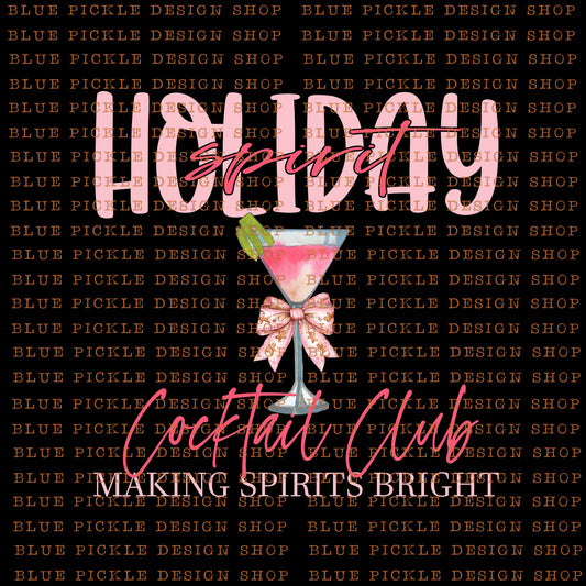 Holiday Cocktail Club - DIGITAL DESIGN- INSTANT DOWNLOAD
