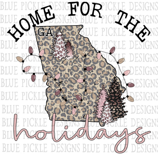 Home for the Holidays Georgia - DIGITAL DESIGN- INSTANT DOWNLOAD