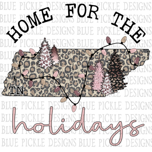 Home for the Holidays Tennessee - DIGITAL DESIGN- INSTANT DOWNLOAD