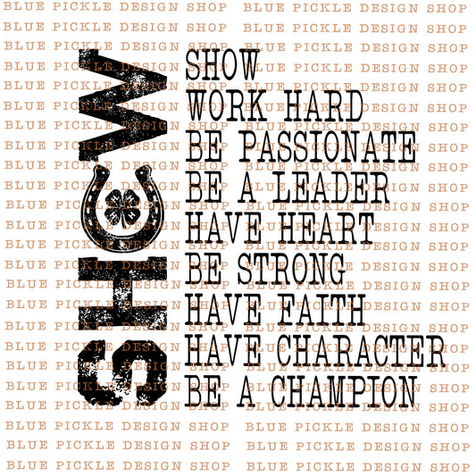 Show Livestock - 4H Horseshoe  - DIGITAL DESIGN