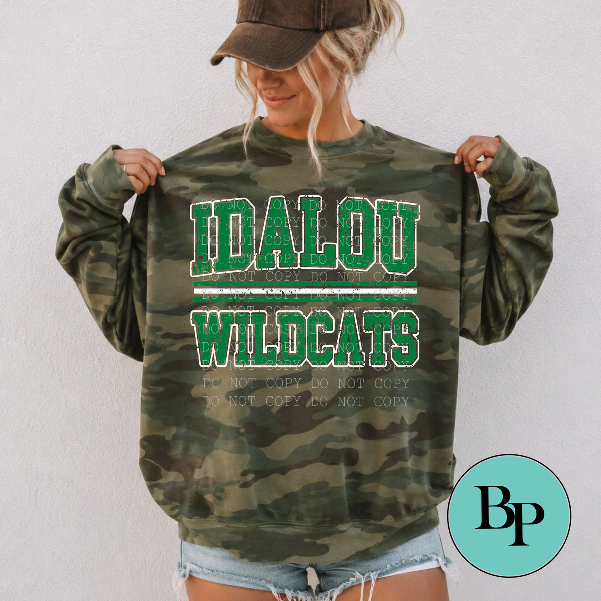 College Style School/Mascot Camo Sweatshirt