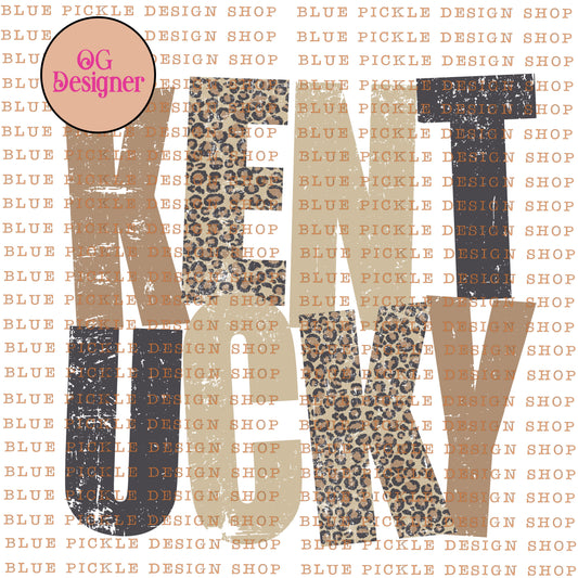Kentucky Distressed Leopard Neutrals - DIGITAL DESIGN